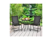 Slickblue Set of 2 Outdoor Patio Folding Chair with Ergonomic Armrests