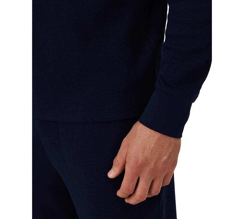 Lacoste Men's Waffle-Knit Thermal Sleep Shirt