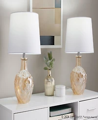 Lumisource Gloria Round 20" Contemporary Glass Accent - Set of 2 Lamp