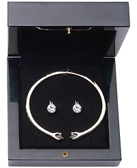 Givenchy 2-Pc. Set Color Floating Stone & Crystal Cuff Bangle Bracelet Matching Stud Earrings