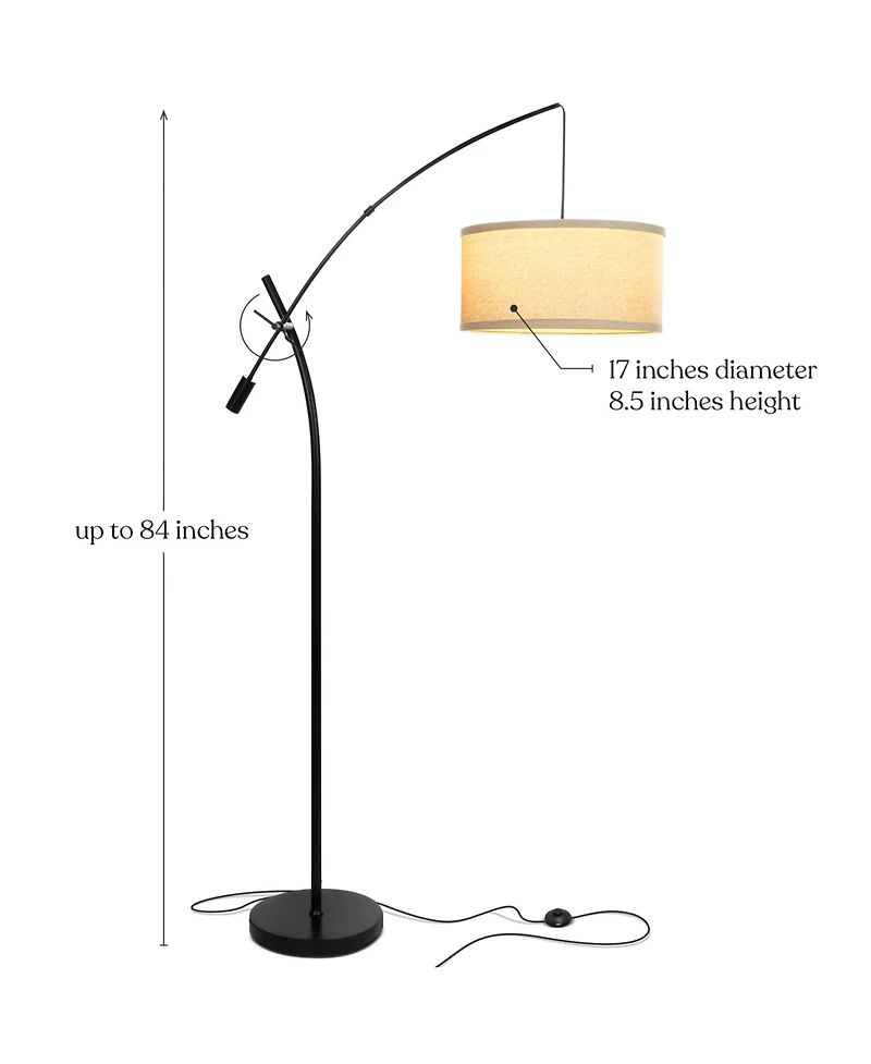 Grayson 84" Led Arc Floor Lamp with Adjustable Arm