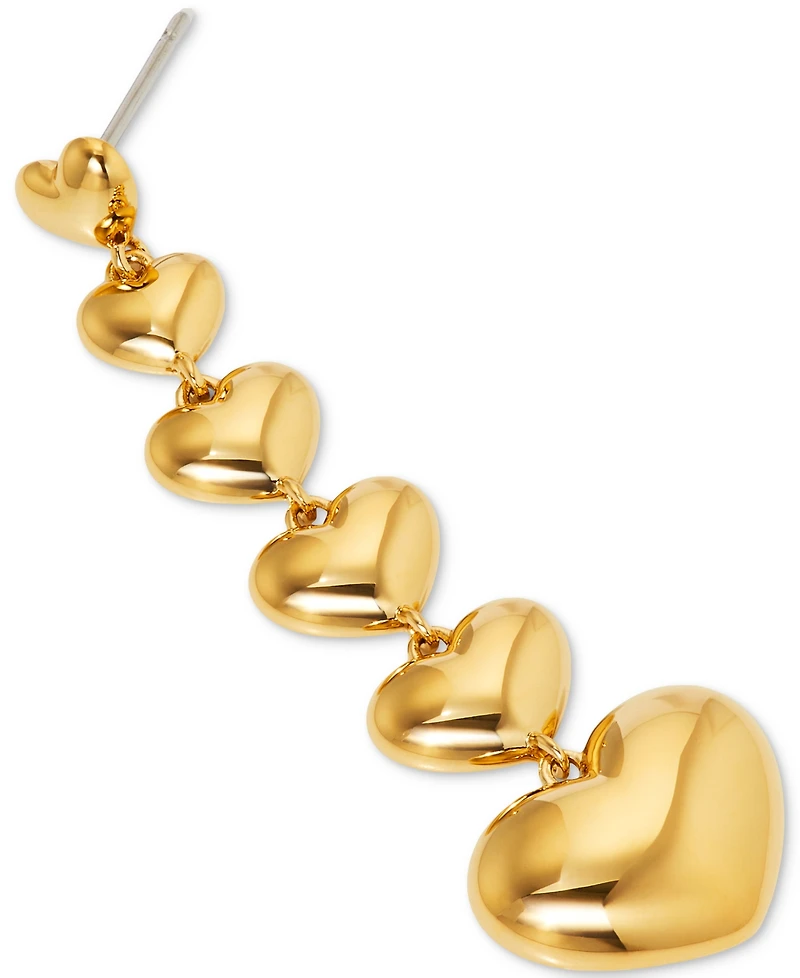 Ajoa by Nadri 18k Gold-Plated Heart Linear Drop Earrings