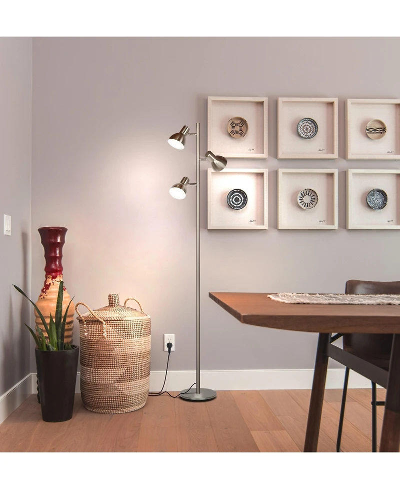 Ethan 65.5" Led Tree Floor Lamp with Adjustable Rotating Heads