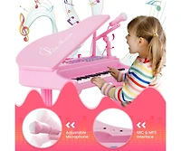 37 Keys Kids Piano Keyboard with Stool and Piano Lid