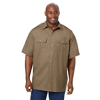 Boulder Creek Big & Tall by KingSize Short-Sleeve Pilot Shirt