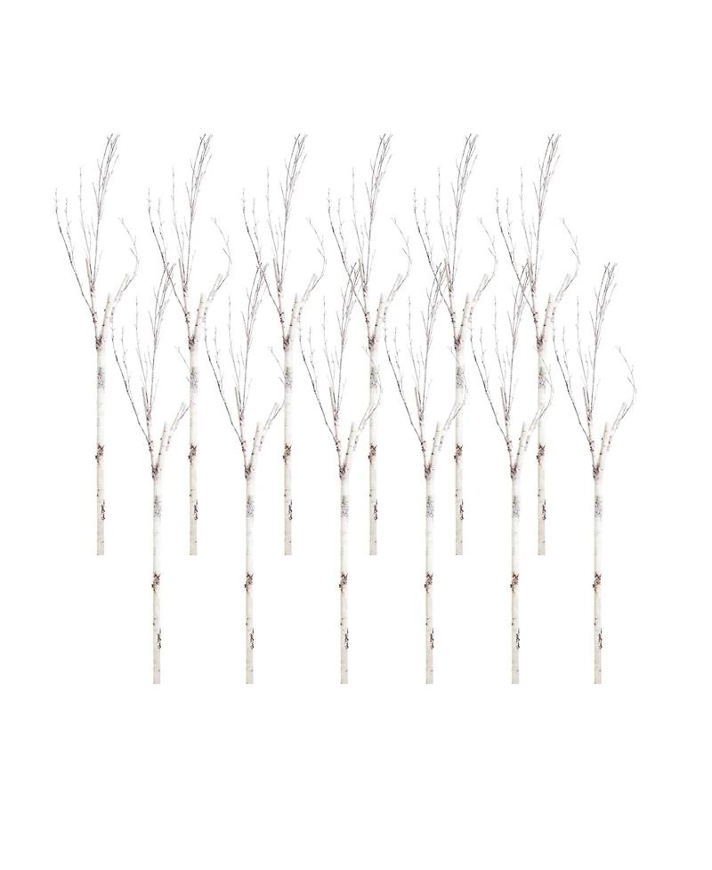 Slickblue Set of 12 Birch Branches-83 Inches High, Natural-Looking Pvc Stems for Home Decor and Crafts