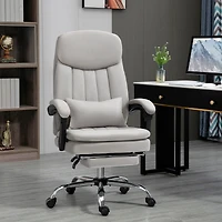 Vinsetto Reclining Vibration Massage Office Chair with Heat, Pillow
