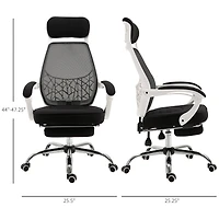 Vinsetto 360° High Back Computer Adjusting Height Recliner Chair w/ Footrest