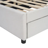 Streamdale Platform Bed with Brick Headboard and Twin Trundle