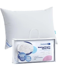 Continental Bedding Down Feather Down Pillows Queen Size Pack of 1 - Hotel Pillow Style