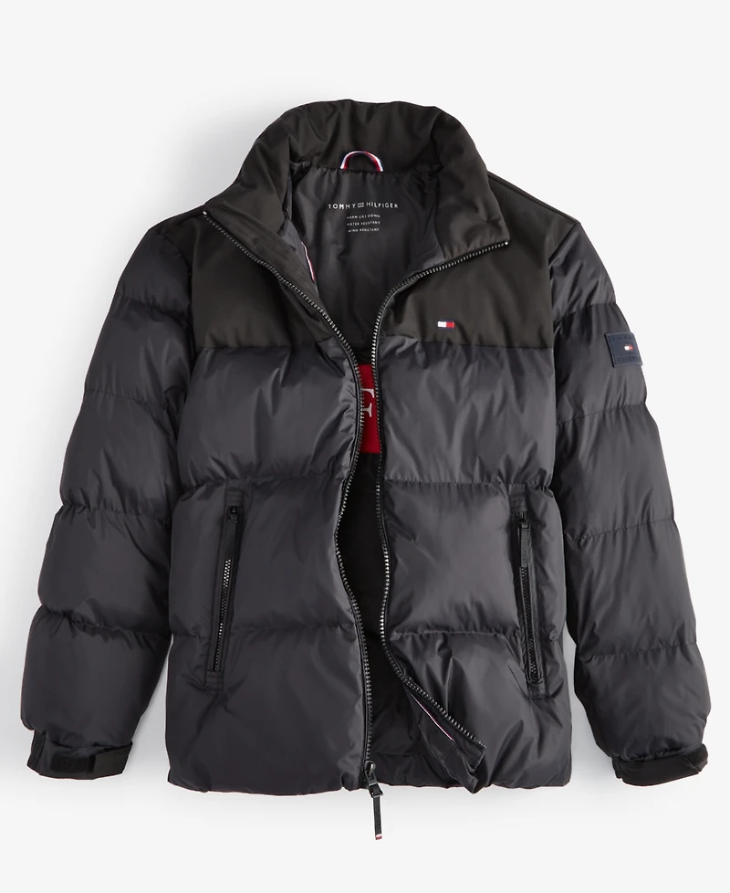 Tommy Hilfiger Men's Mixed-Media Puffer Jacket