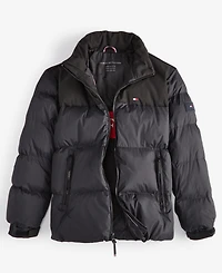 Tommy Hilfiger Men's Mixed-Media Puffer Jacket