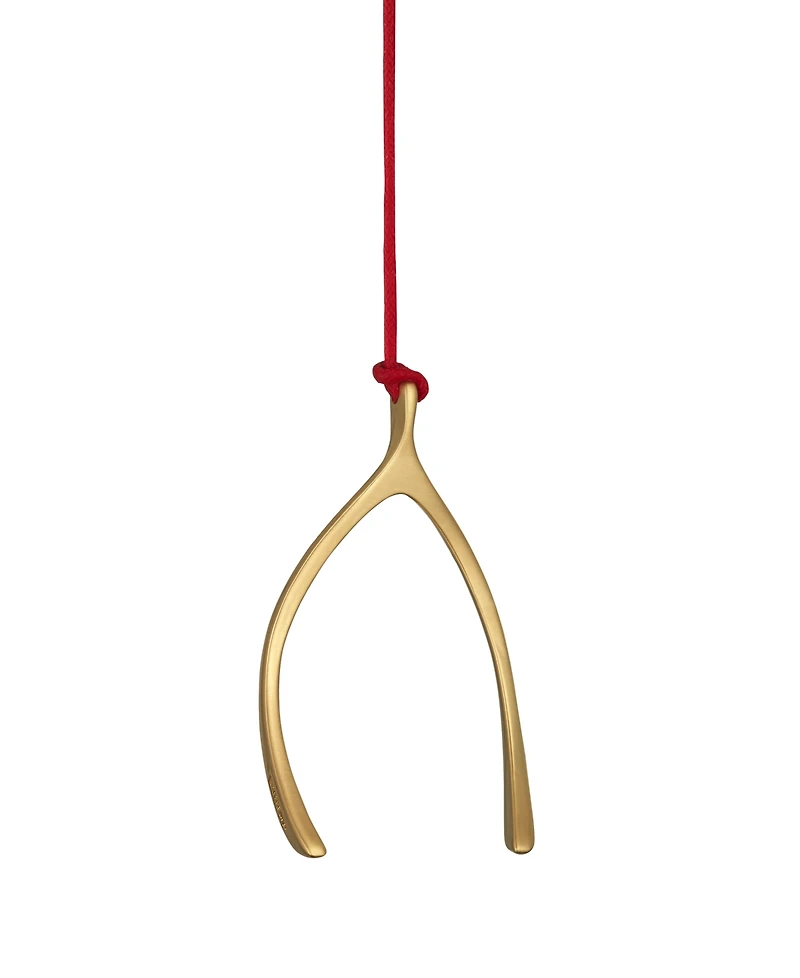 Waterford Christmas Wishbone Golden Ornament