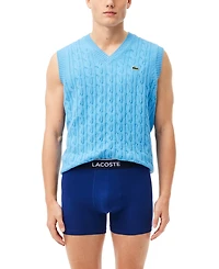 Lacoste Men's 3-Pack Regular Fit Logo Waistband Boxer Briefs
