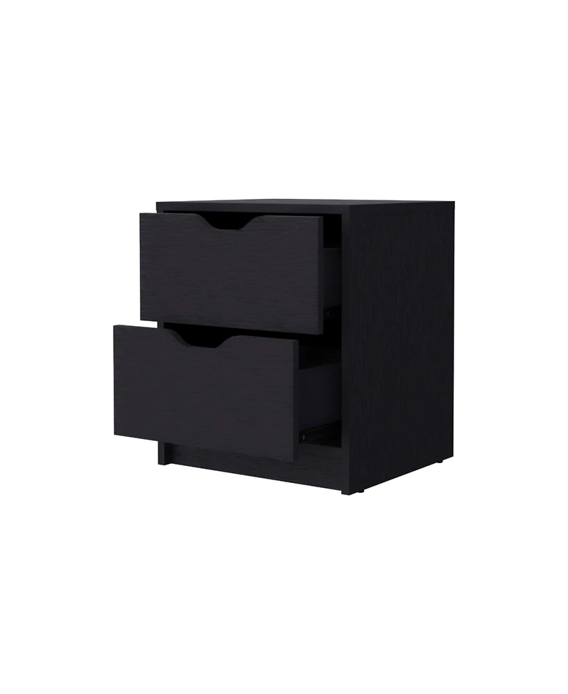 Fm Furniture Dillon 2 Drawers Nightstand, Bedside Table with Storage