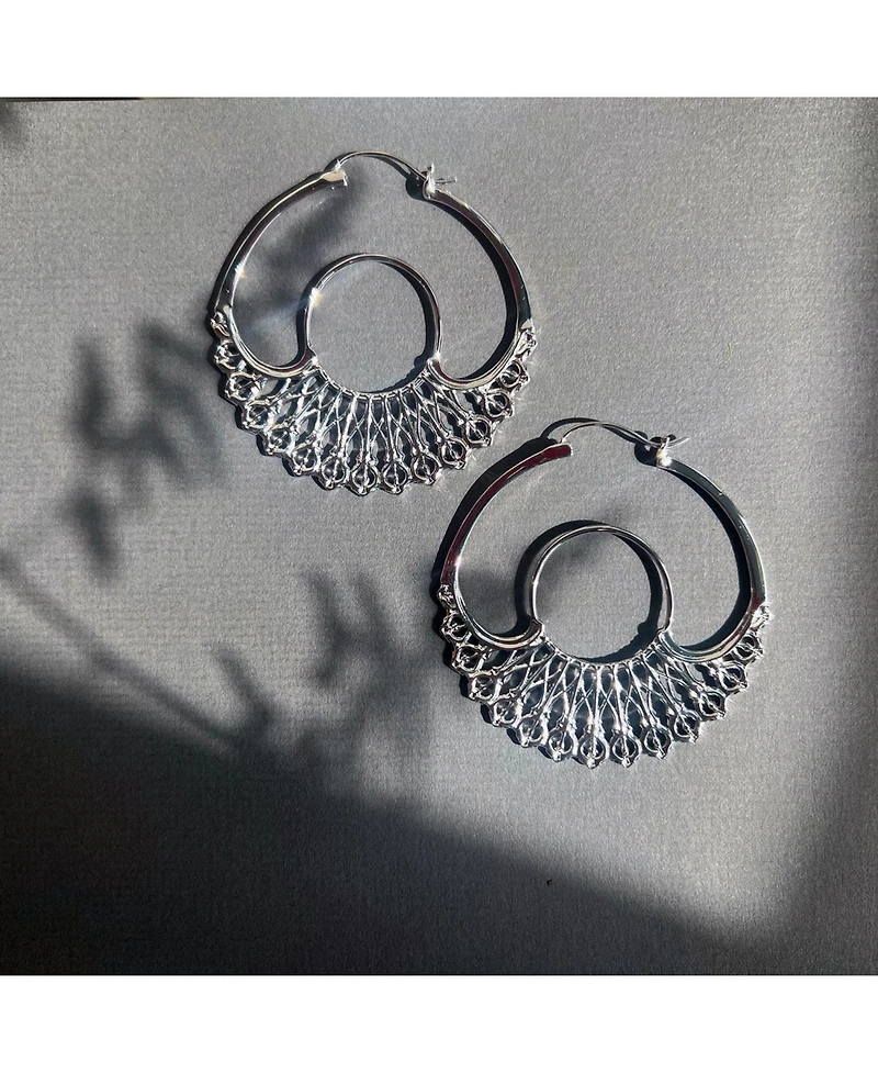 Iris Hoops Silver Large