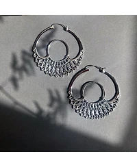 Iris Hoops Silver Large