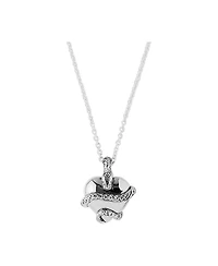 Wise Heart Charm Necklace Silver