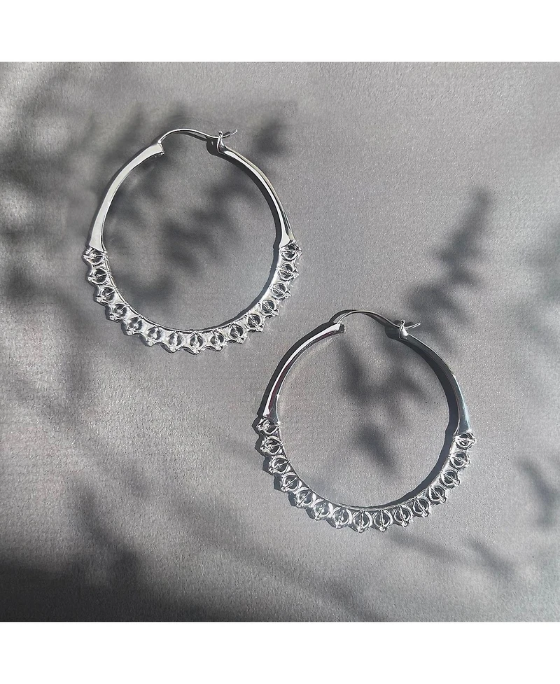 Calla Hoops Silver Medium