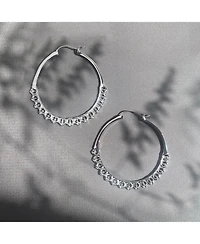 Calla Hoops Silver Medium