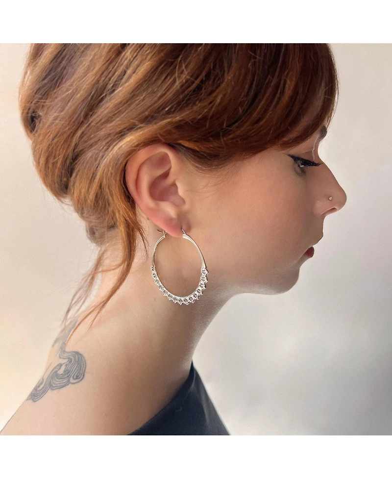 Calla Hoops Silver Medium