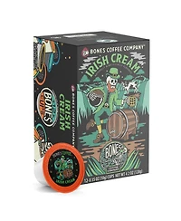 Bones Coffee Company Flavored Coffee Bones Cups Irish Cream Flavored Pods | 12ct Single-Serve Coffee Pods Compatible with Keurig 1.0 & 2.0 Keurig Coff