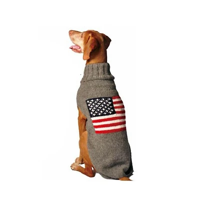 Chilly Dog Small American Flag Dog Sweater