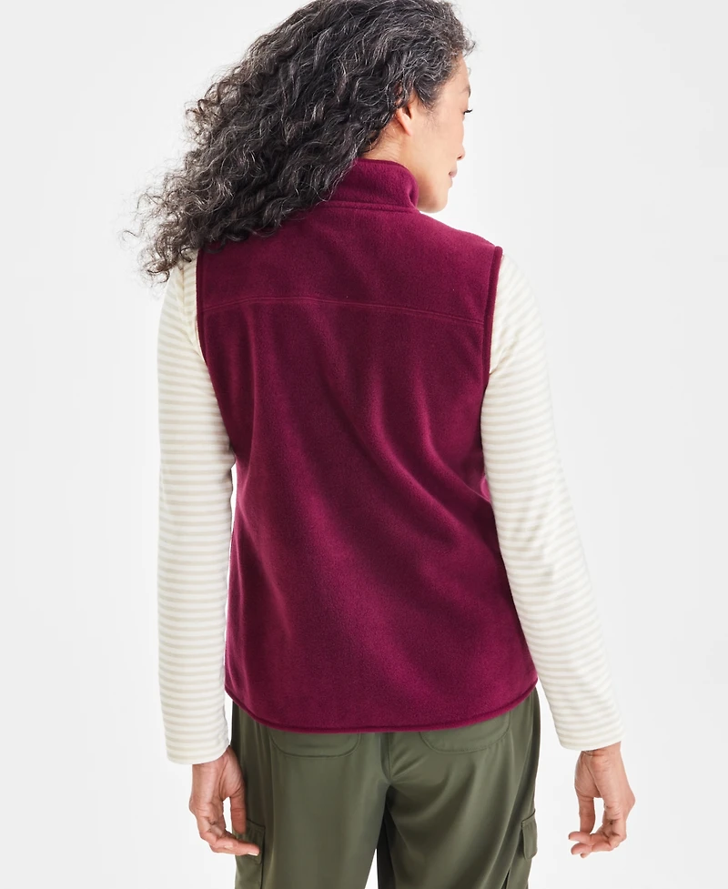 Style & Co Petite Polar Fleece Vest, Created for Macy's