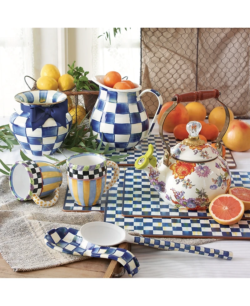 Mackenzie-Childs Royal Check Cork Back Placemats, Set of 4