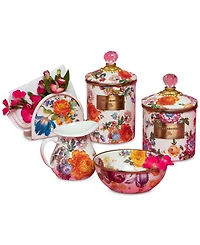 Mackenzie-Childs White Flower Market Creamer