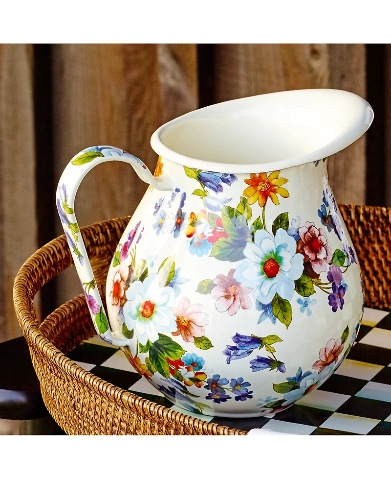 Mackenzie-Childs White Flower Market Pitcher