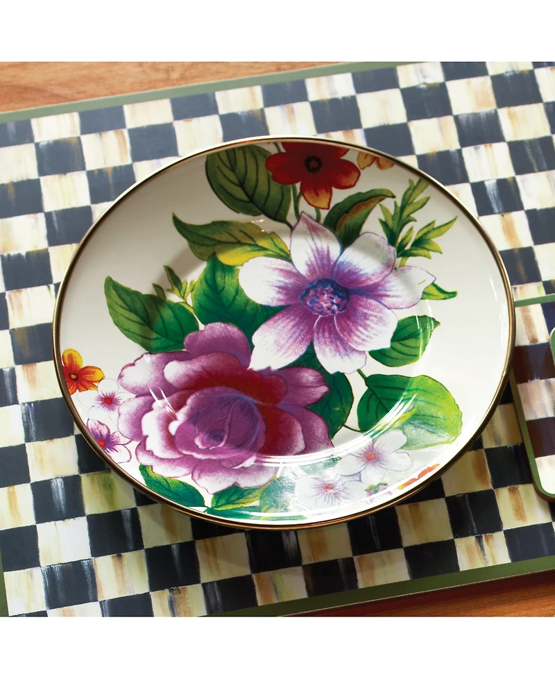 Mackenzie-Childs White Flower Market Salad/Dessert Plate