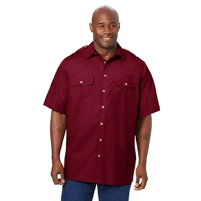Boulder Creek Big & Tall by KingSize Short-Sleeve Pilot Shirt