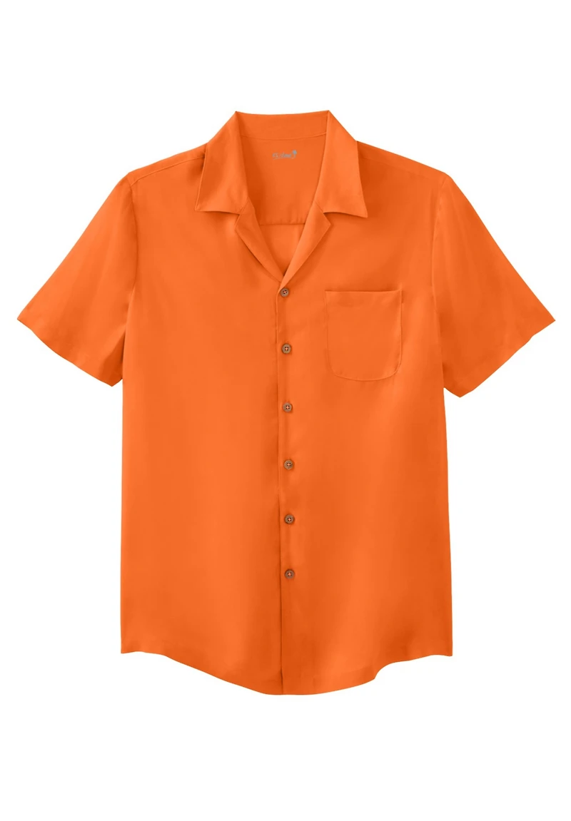 KingSize Big & Tall Ks Island Solid Camp Shirt