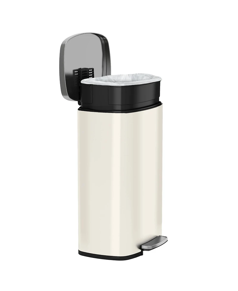 iTouchless SoftStep Stainless Steel Step Trash Can with AbsorbX Odor Filter and Removable Inner Bucket 13.2 Gallon