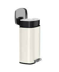 iTouchless SoftStep Stainless Steel Step Trash Can with AbsorbX Odor Filter and Removable Inner Bucket 13.2 Gallon