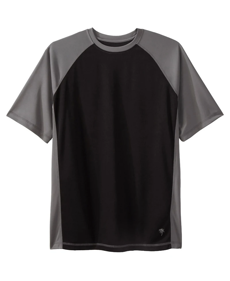 KingSize Tall Cling-Free Raglan Short Sleeve Swim Shirt