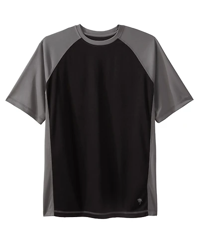 KingSize Tall Cling-Free Raglan Short Sleeve Swim Shirt