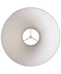 Springcrest Set of 2 Empire Lamp Shades Distressed Faux Paper Large 6" Top x 19" Bottom x 12" High Spider Harp and Finial Fitting
