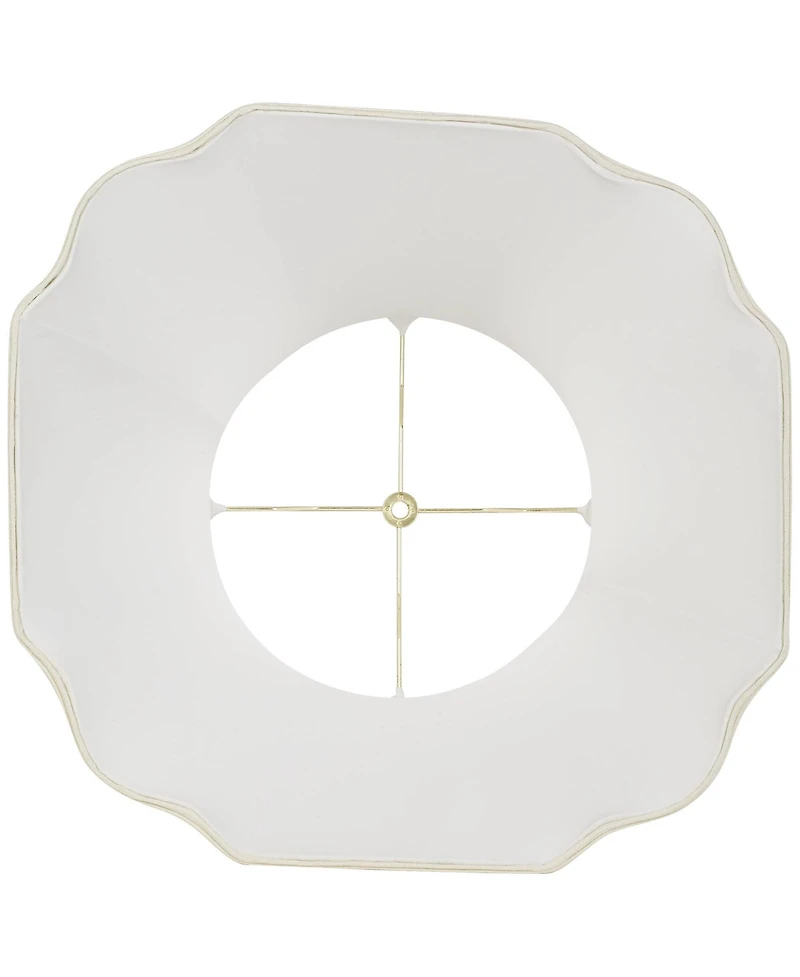 Imperial Shade Set of 2 Lamp Shades Cream Large 11" Top x 18" Bottom x 15" High Spider with Replacement Harp and Finial Fitting