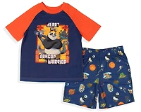 Kung Fu Panda Toddler Boys 4 Po Heart Of Dragon Warrior 2-Piece Pajama Short Set