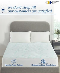 Mattress Pads Twin Xl Size, 3-Zone Cooling, Soft, Non-Slip Quilted Mattress Pad Twin Xl Size, 8 - 20 Inch Deep Pockets by California Design Den