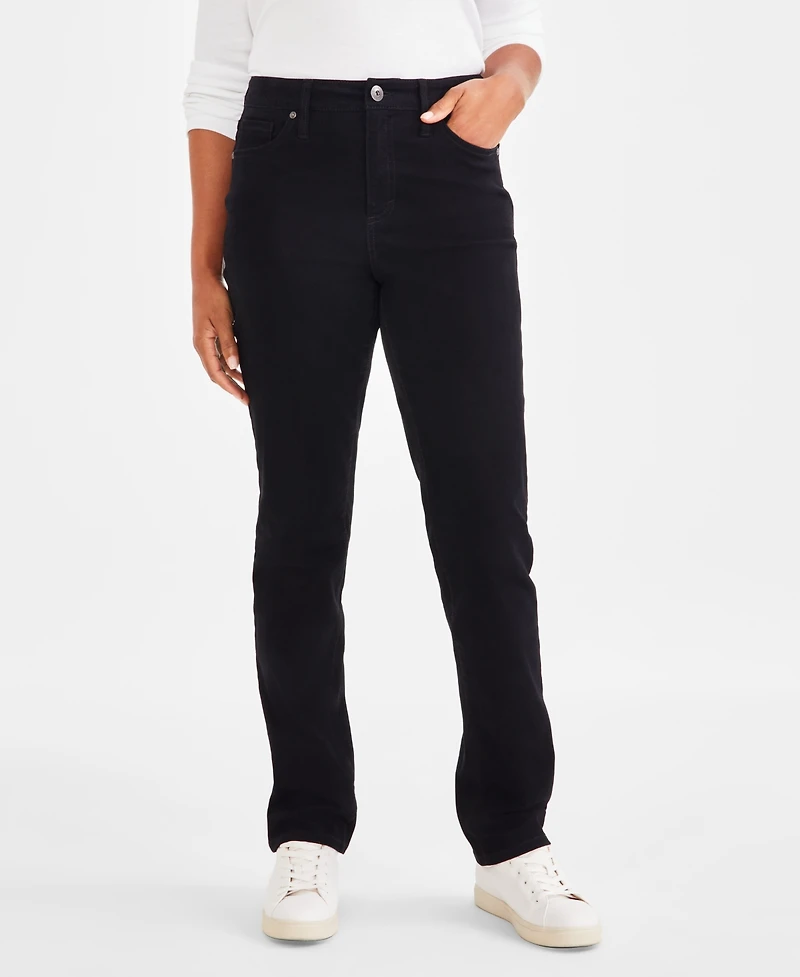 Style & Co Women's Straight-Leg High Rise Twill Pants