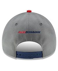 New Era Men's Gray/Navy Alex Bowman Salute 9FORTY Adjustable Hat