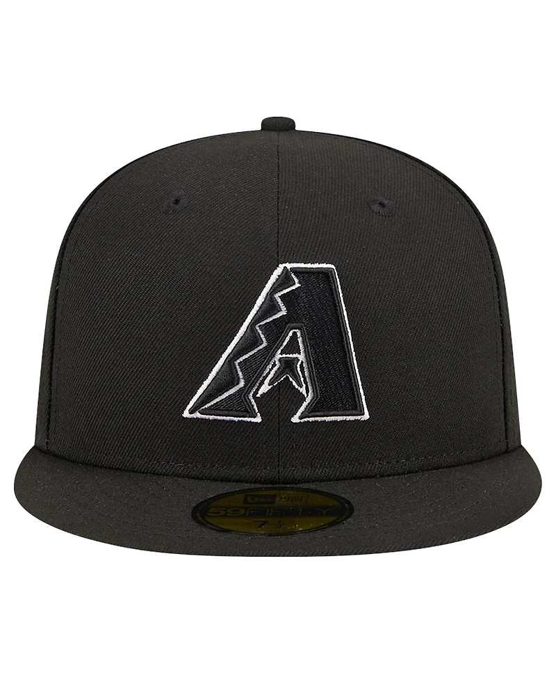 New Era Men's Black Arizona Diamondbacks Logo 59FIFTY Fitted Hat