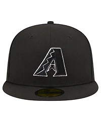 New Era Men's Black Arizona Diamondbacks Logo 59FIFTY Fitted Hat