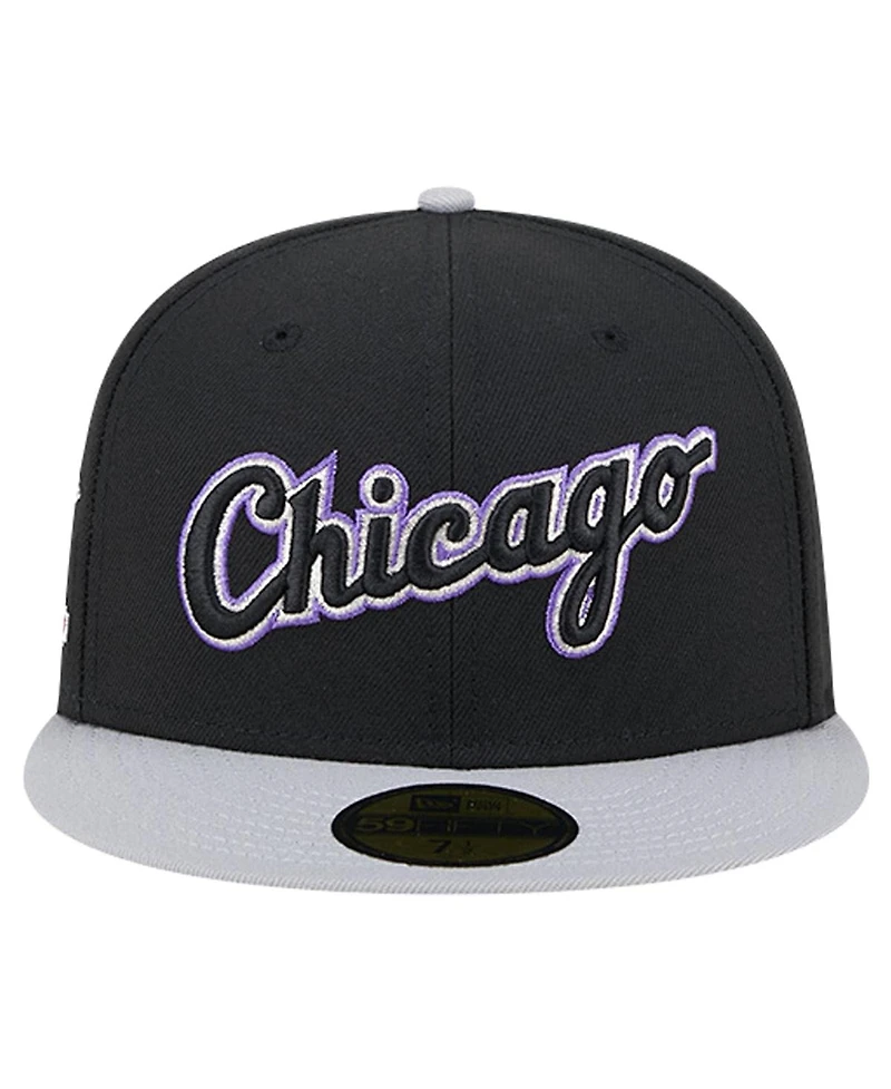 New Era Men's Black Chicago White Sox Retro Spring Training 59FIFTY Fitted Hat
