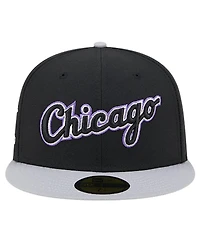 New Era Men's Black Chicago White Sox Retro Spring Training 59FIFTY Fitted Hat