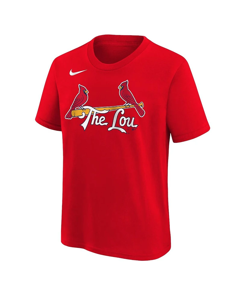 Nike Big Boys and Girls Nolan Arenado Red St. Louis Cardinals 2024 City Connect Name Number T-Shirt