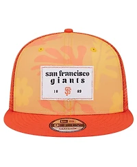 New Era Men's Orange San Francisco Giants Bikini Bottom Trucker 9FIFTY Snapback Hat